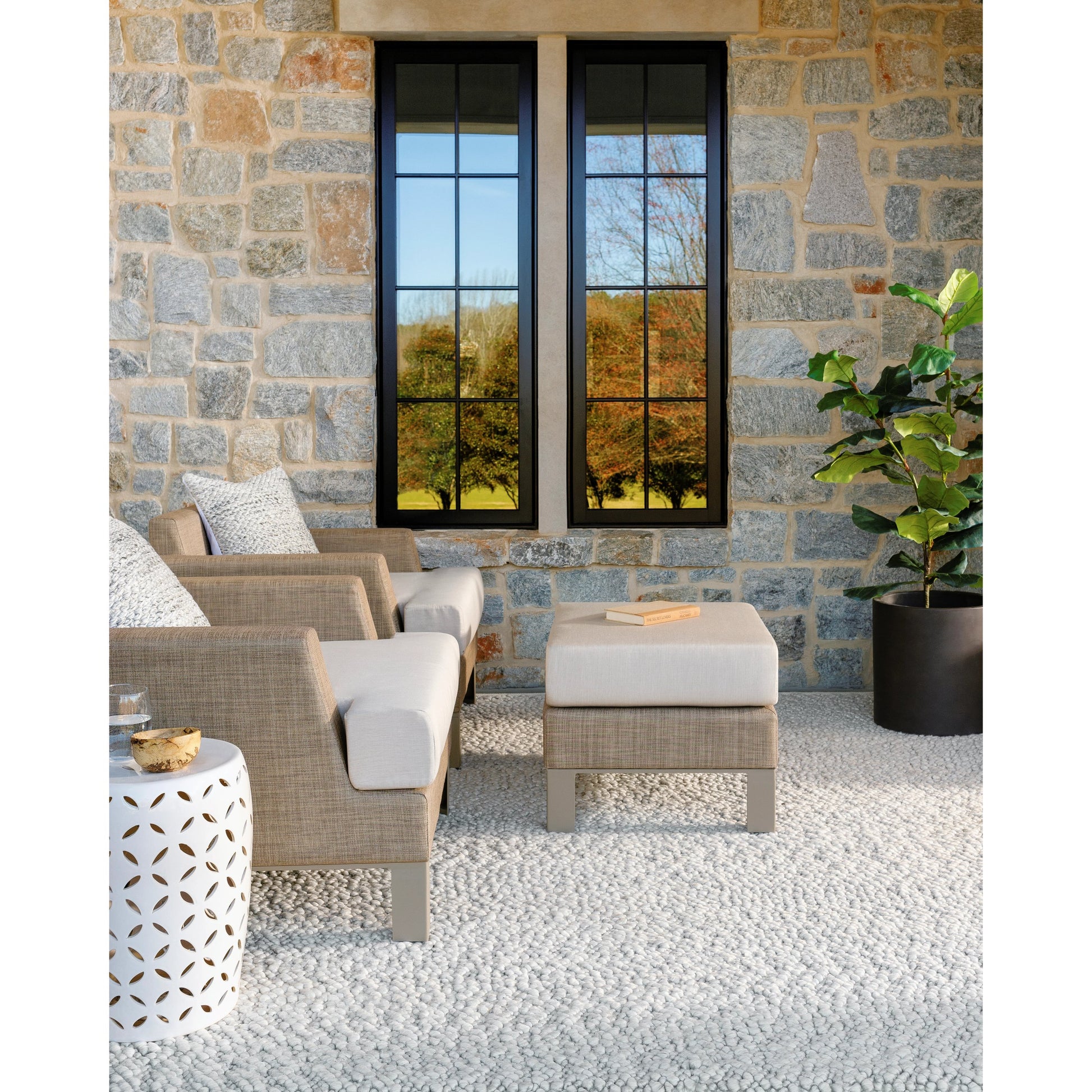 Vesta Rug - 32242 by Surya in light gray. Made from 100% recycled pet yarn in a unique style.