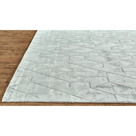 Gramercy Geometric Rug - 6335F by Feizy in gray, ivory, silver. Made from viscose in a unique style.