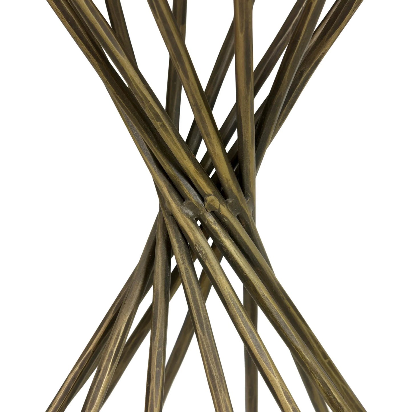 002 SI-2533528 | Closeup | Astra Side Table by LH Imports in white, brass and antique brass. Made from iron, marble in a unique style.