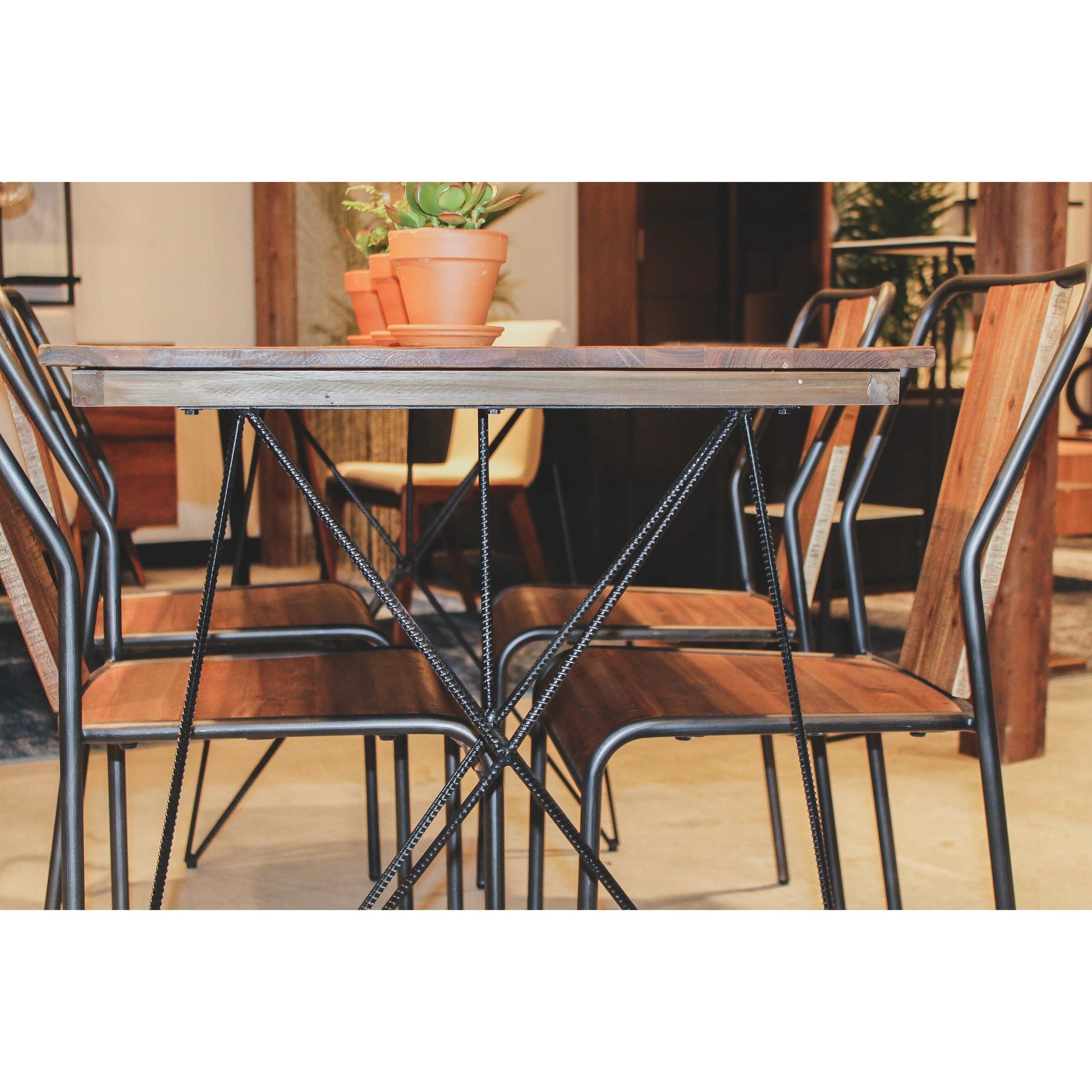 Vintage Chair by LH Imports. Made from acacia, acacia veneer, metal in a modern style.