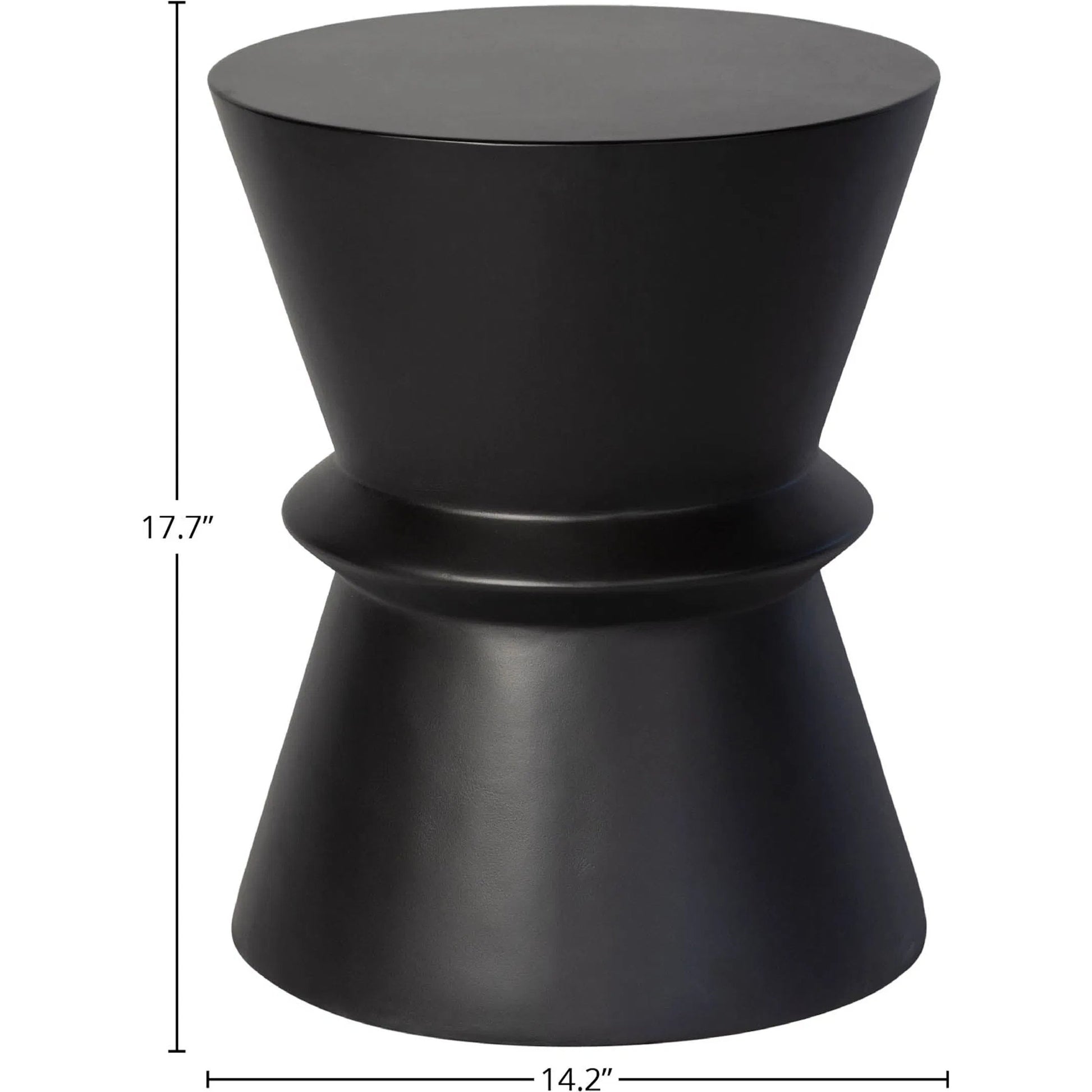 Concrete Hourglass Side Table by LH Imports. Made from concrete in a unique style.