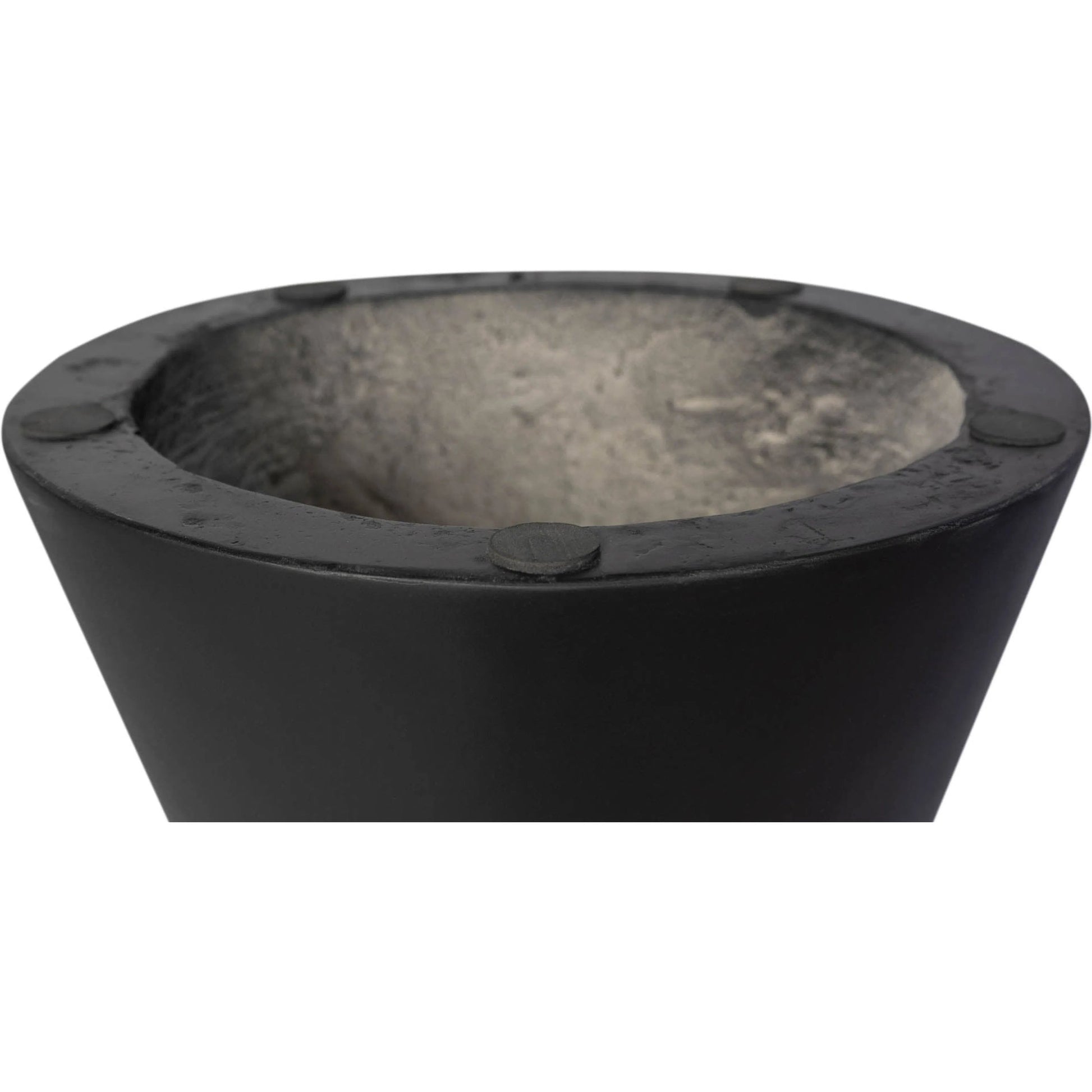 Concrete Hourglass Side Table by LH Imports. Made from concrete in a unique style.