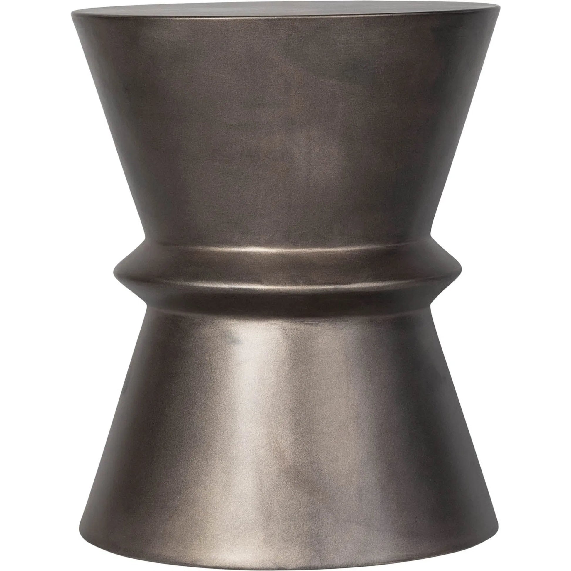 Concrete Hourglass Side Table by LH Imports. Made from concrete in a unique style.
