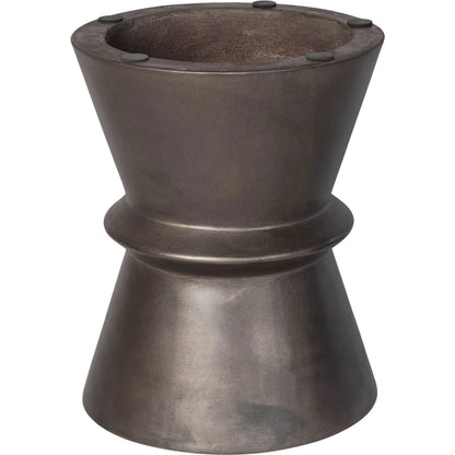 Concrete Hourglass Side Table by LH Imports. Made from concrete in a unique style.