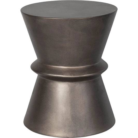 Concrete Hourglass Side Table by LH Imports. Made from concrete in a unique style.