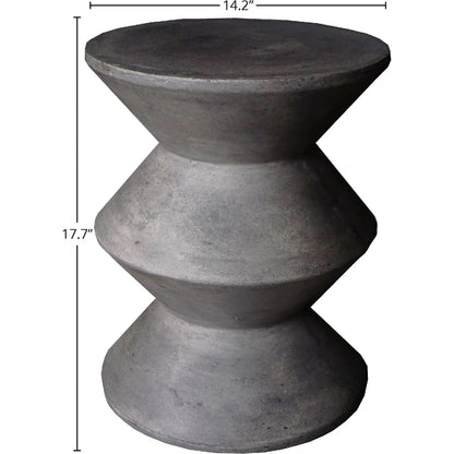 Concrete Inverted Side Table by LH Imports in grey. Made from dark grey concrete in a modern style.