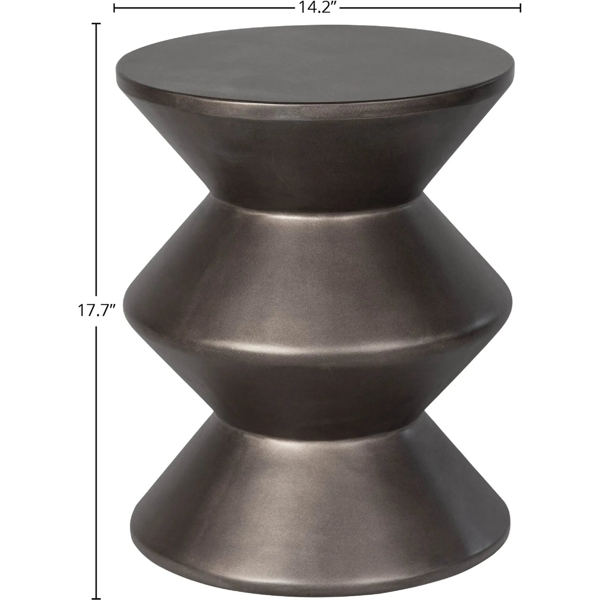 Concrete Inverted Side Table by LH Imports. Made from concrete in a unique style.