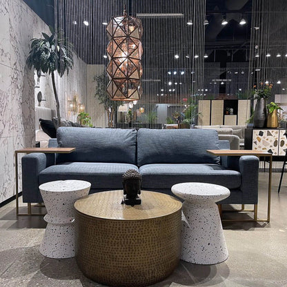 Concrete Mineral Side Table by LH Imports. Made from concrete in a unique style.