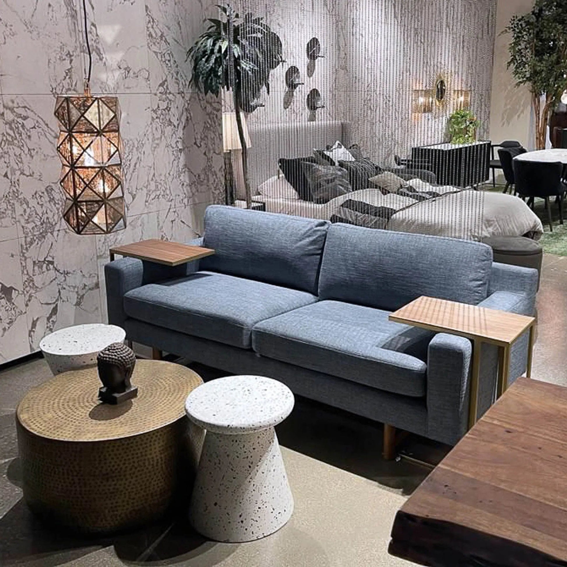Concrete Mineral Side Table by LH Imports. Made from concrete in a unique style.