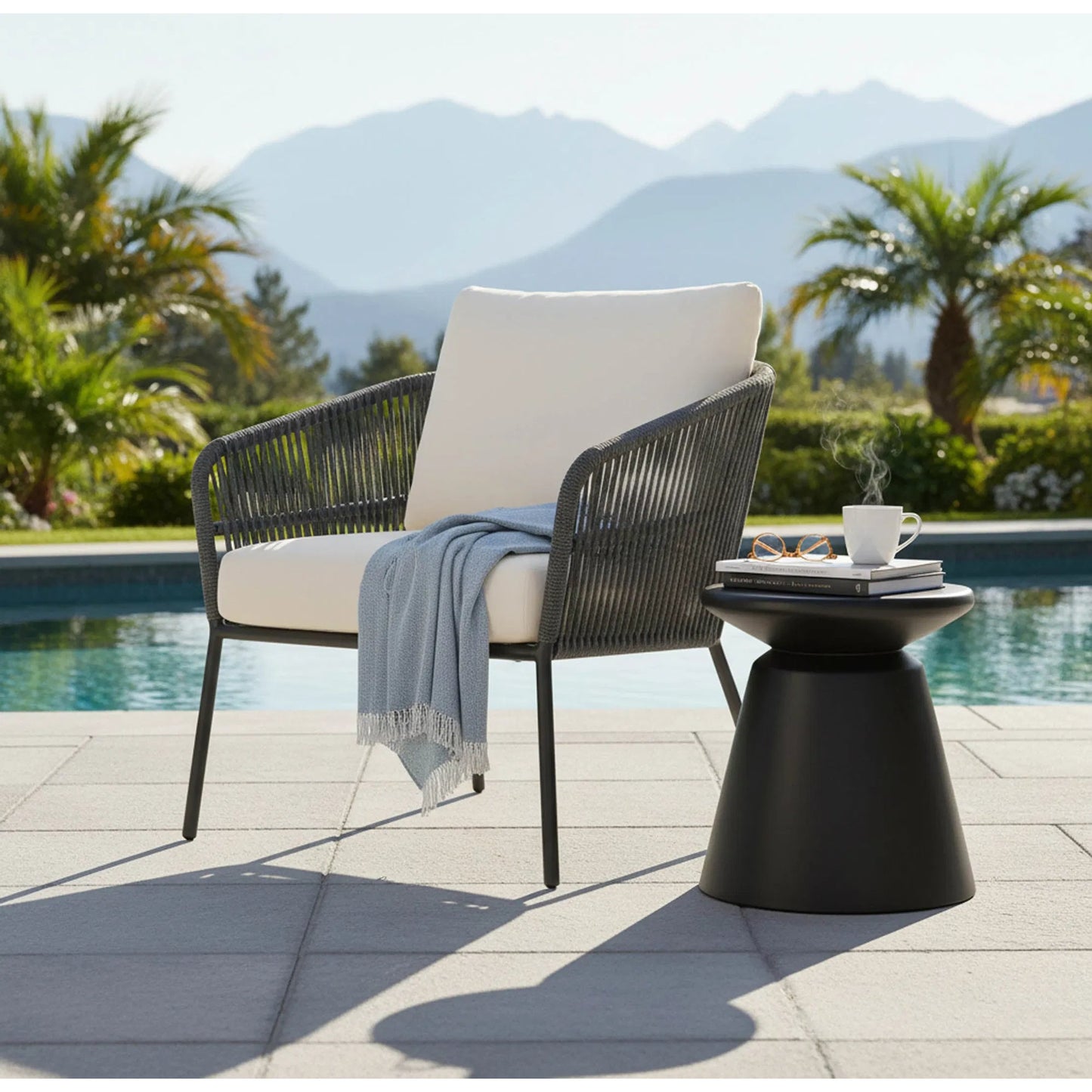 033 SI-2325334 | Lifestyle | Concrete Mineral Side Table by LH Imports. Made from concrete in a unique style.