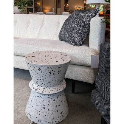 Concrete Hourglass Side Table by LH Imports. Made from concrete in a unique style.