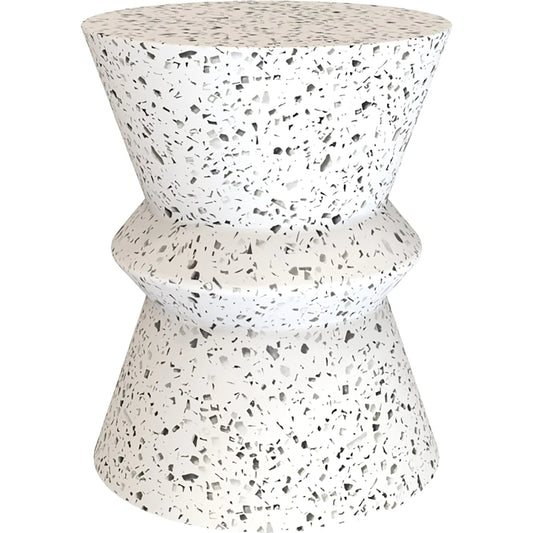 Concrete Hourglass Side Table by LH Imports. Made from concrete in a unique style.