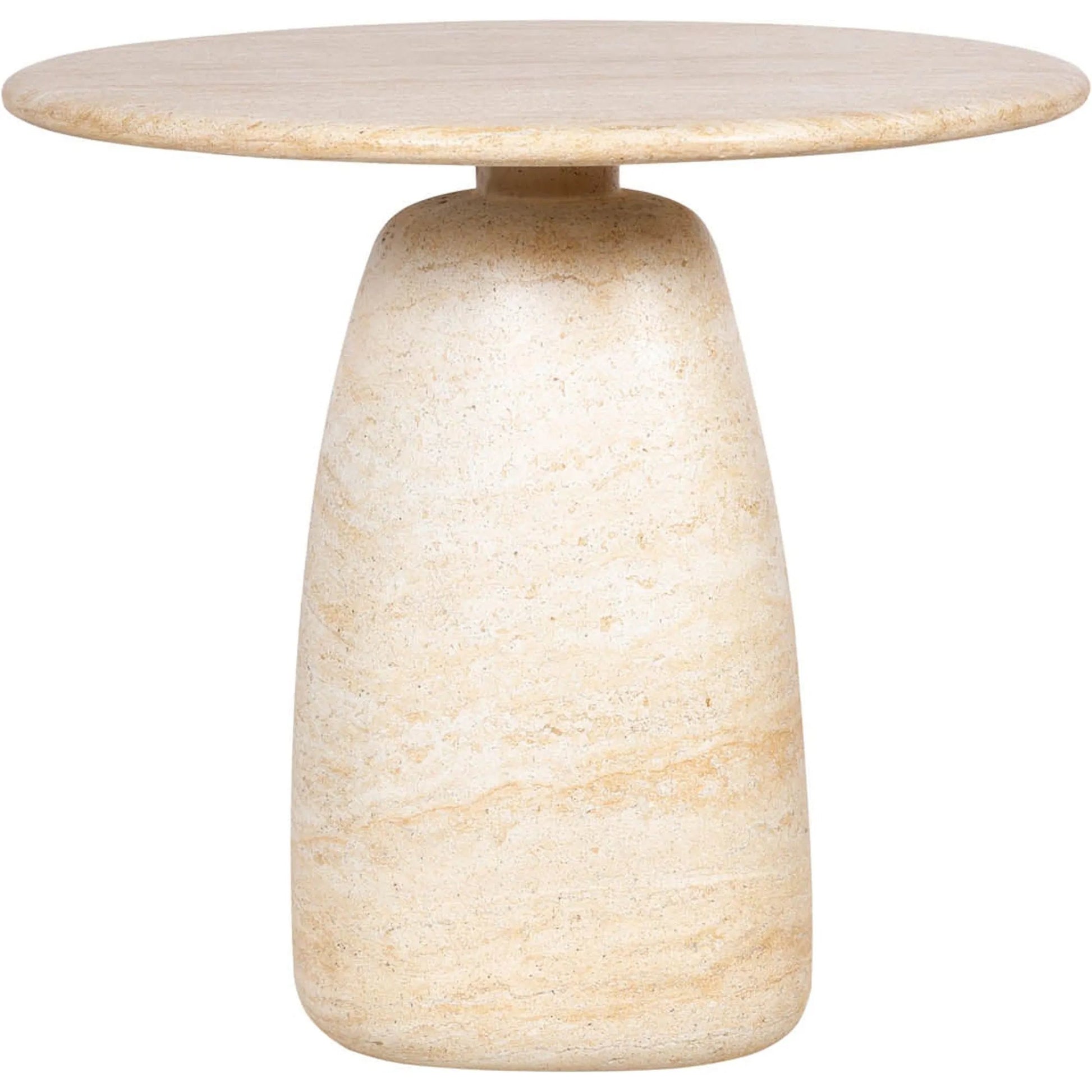 Olympia Side Table by LH Imports in light travertine. Made from unique in a unique style.