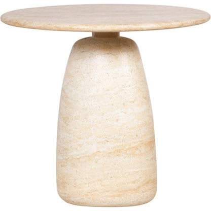 Olympia Side Table by LH Imports in light travertine. Made from unique in a unique style.
