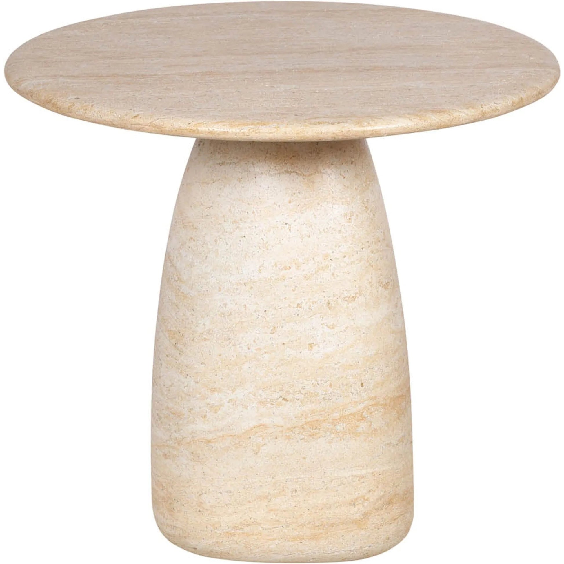 Olympia Side Table by LH Imports in light travertine. Made from unique in a unique style.