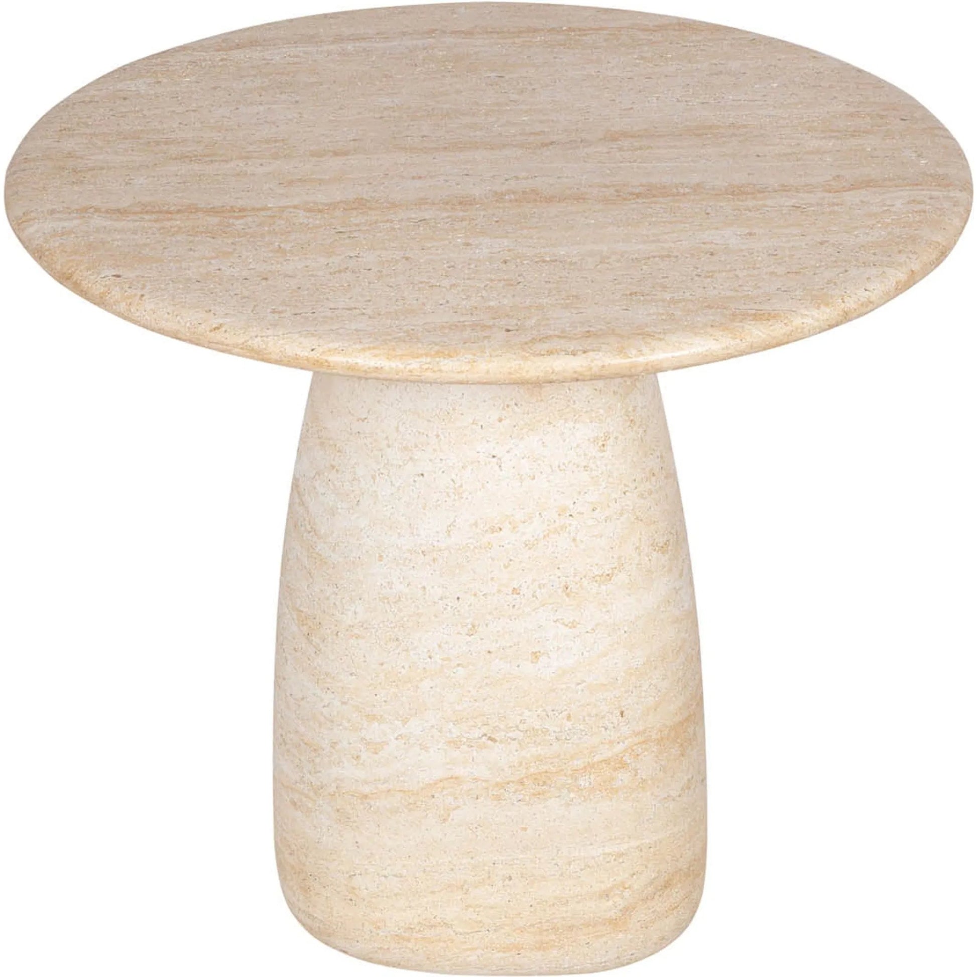Olympia Side Table by LH Imports in light travertine. Made from unique in a unique style.