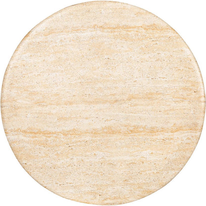 Olympia Side Table by LH Imports in light travertine. Made from unique in a unique style.