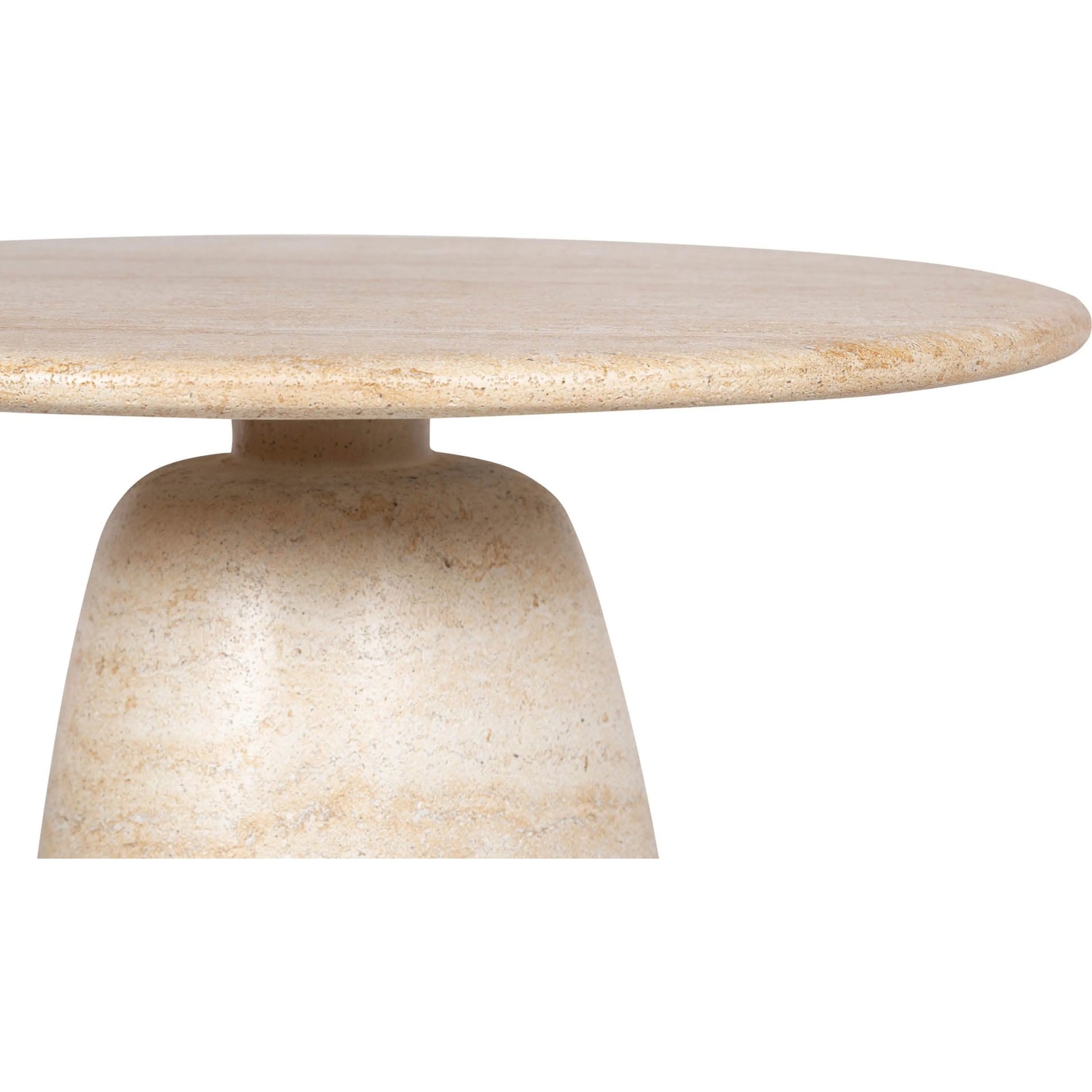 Olympia Side Table by LH Imports in light travertine. Made from unique in a unique style.