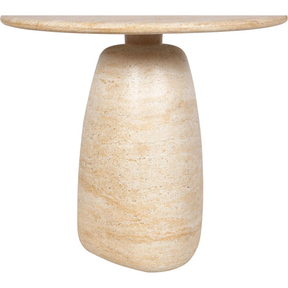Olympia Side Table by LH Imports in light travertine. Made from unique in a unique style.