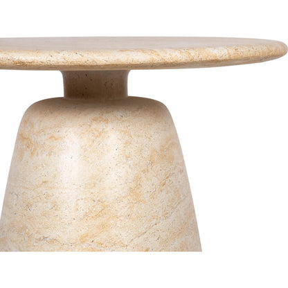 Olympia Side Table by LH Imports in light travertine. Made from unique in a unique style.