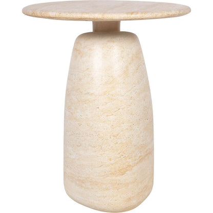 Olympia Side Table by LH Imports in light travertine. Made from unique in a unique style.