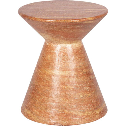 Rumi Side Table by LH Imports in terracotta and terracota. Made from concrete in a unique style.