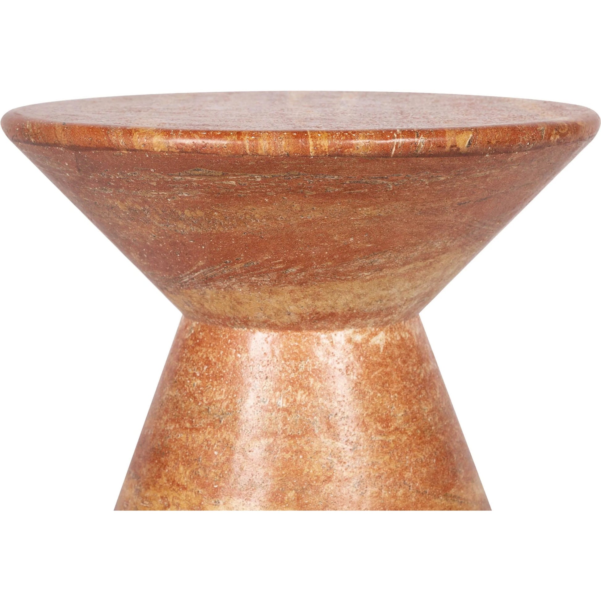 Rumi Side Table by LH Imports in terracotta and terracota. Made from concrete in a unique style.