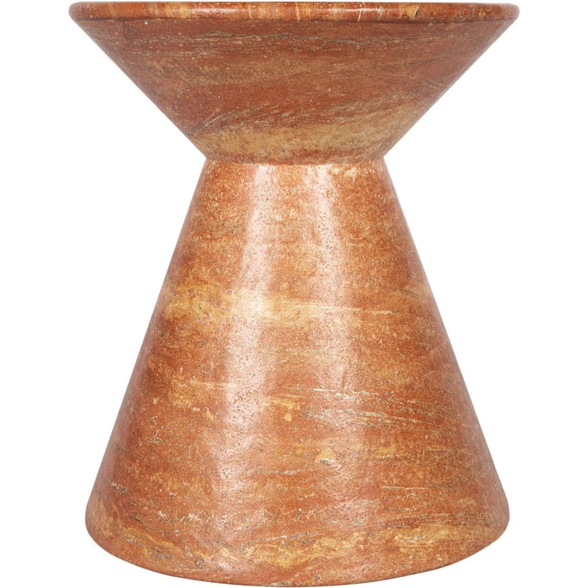 Rumi Side Table by LH Imports in terracotta and terracota. Made from concrete in a unique style.