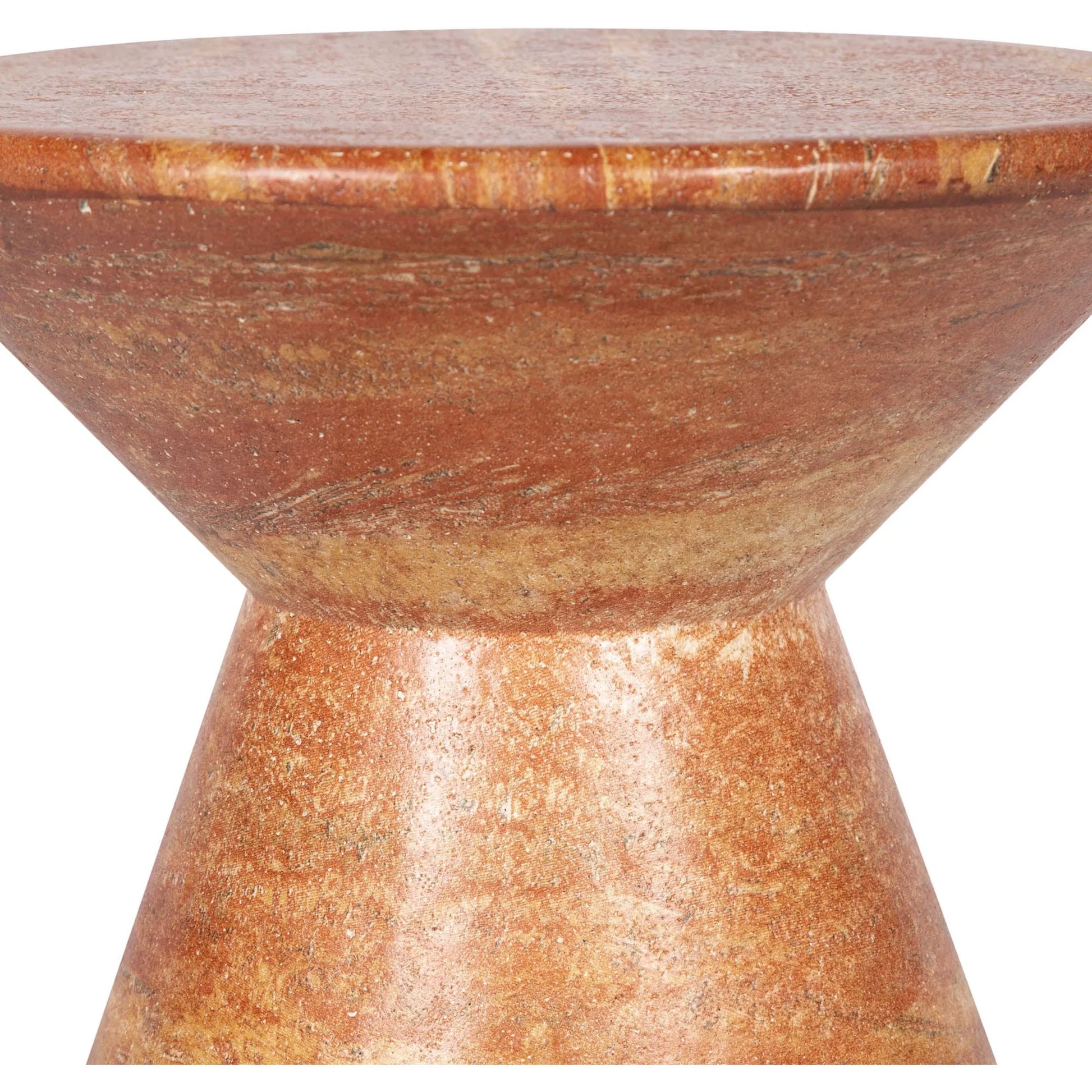 Rumi Side Table by LH Imports in terracotta and terracota. Made from concrete in a unique style.