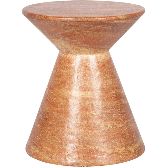 Rumi Side Table by LH Imports in terracotta and terracota. Made from concrete in a unique style.