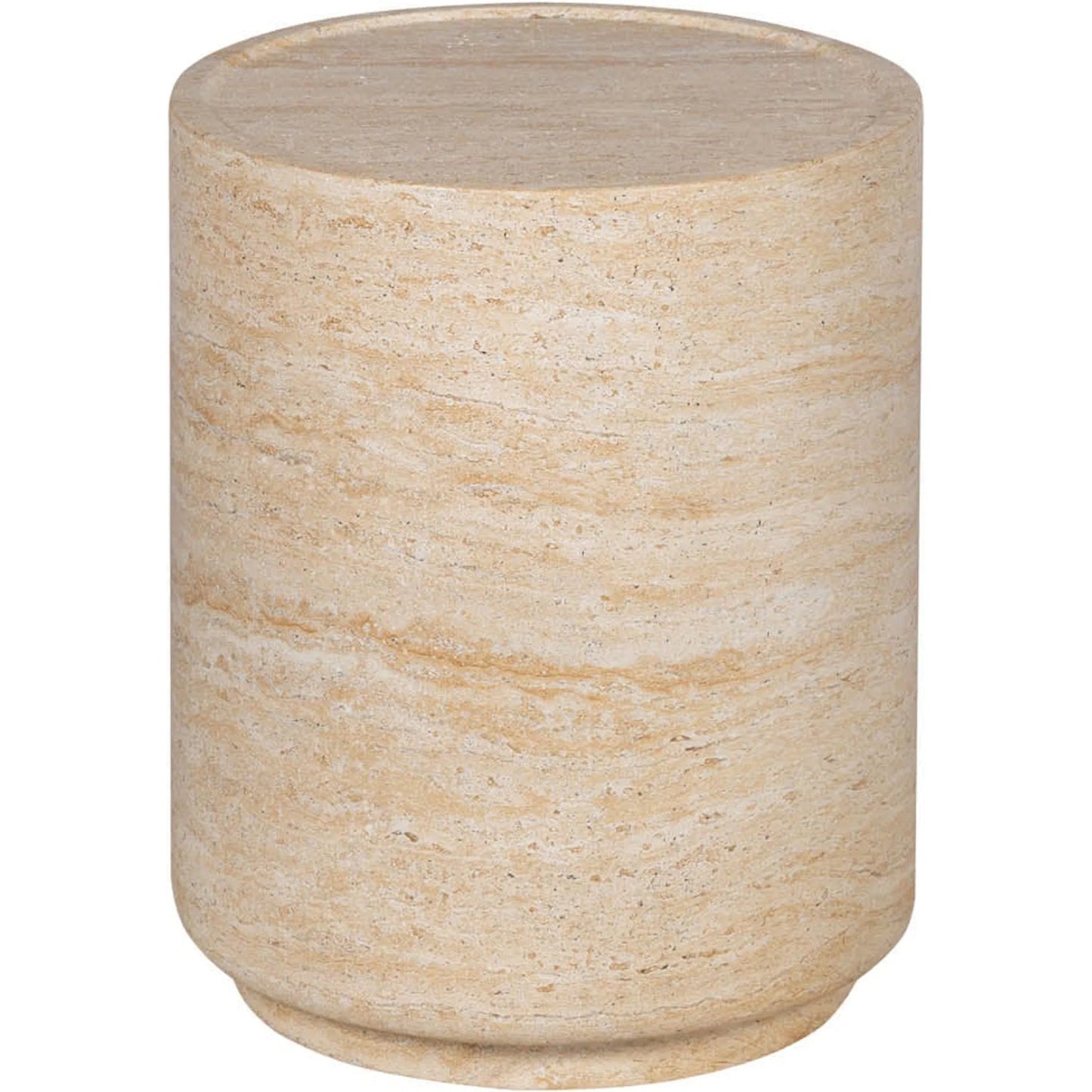 013 SI-2325340 | Additional Silo | Zac Side Table by LH Imports in travertine and light travertine. Made from concrete in a unique style.