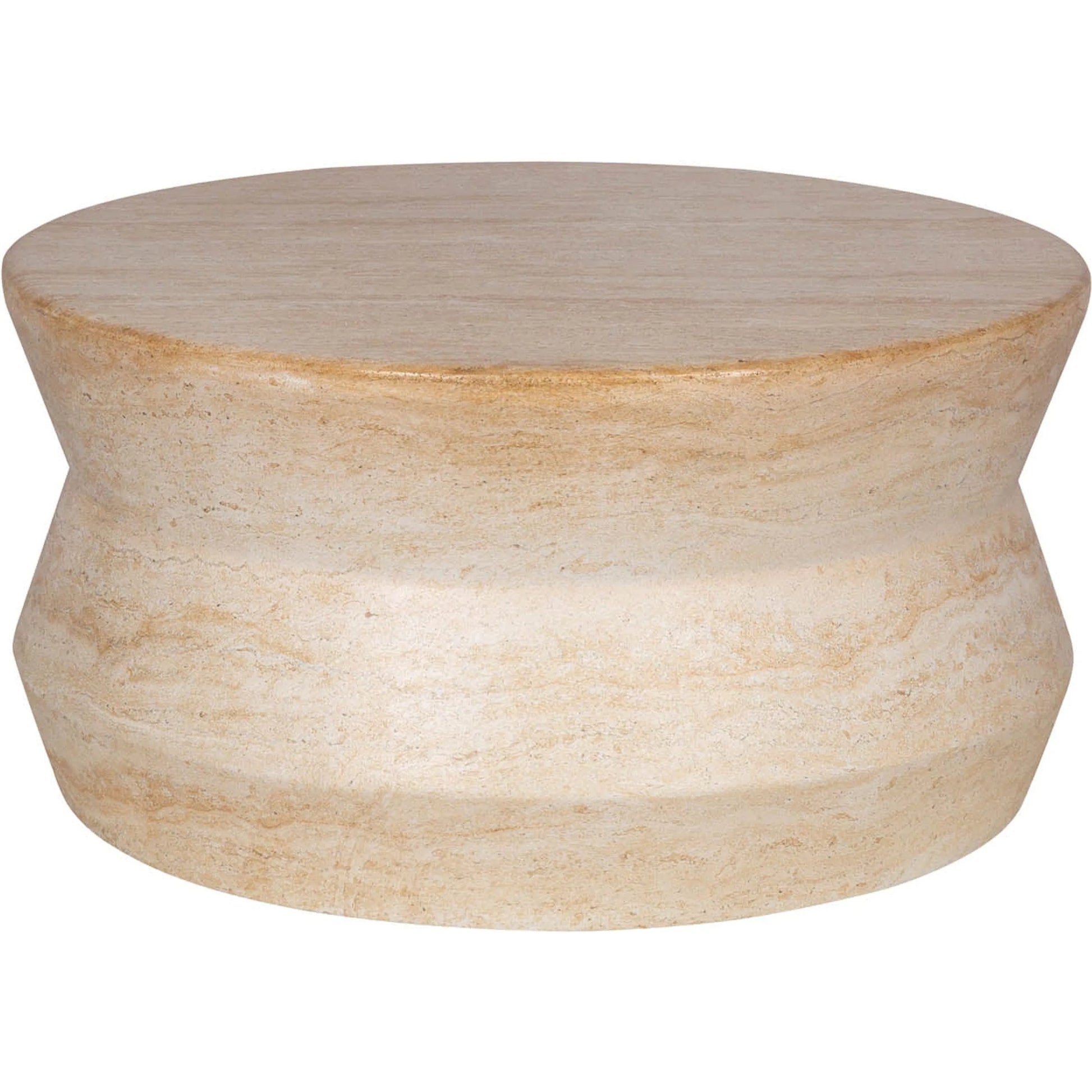 Zac Coffee Table by LH Imports in travertine and light travertine. Made from concrete in a unique style.
