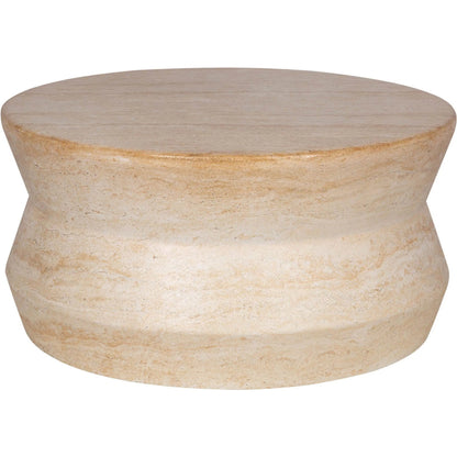 Zac Coffee Table by LH Imports in travertine and light travertine. Made from concrete in a unique style.
