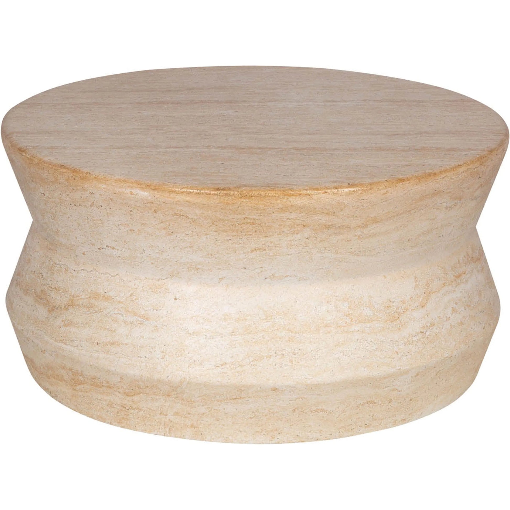 Zac Coffee Table by LH Imports in travertine and light travertine. Made from concrete in a unique style.