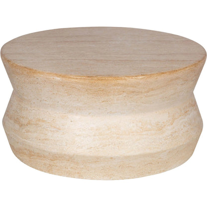 Zac Coffee Table by LH Imports in travertine and light travertine. Made from concrete in a unique style.