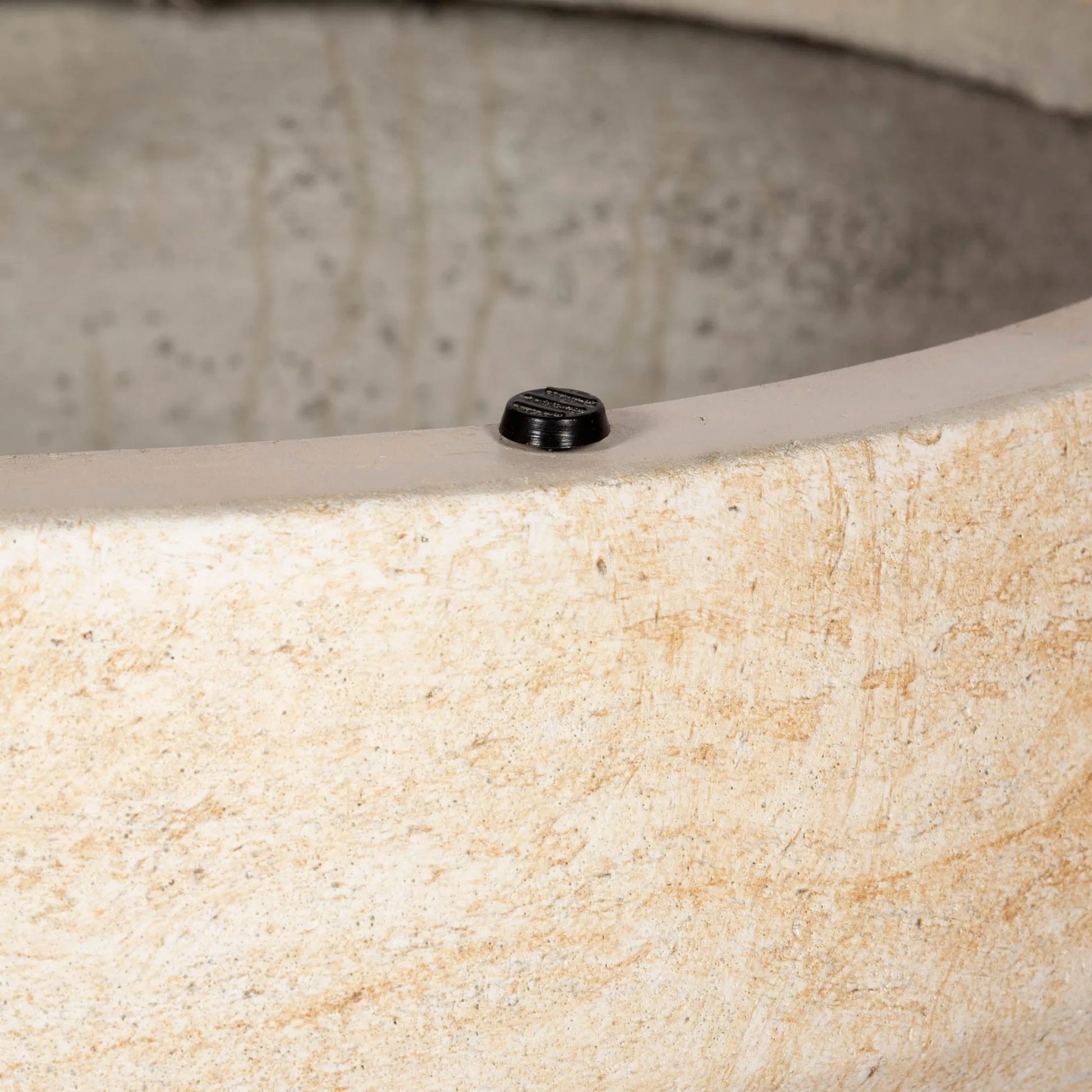 Zac Coffee Table by LH Imports in travertine and light travertine. Made from concrete in a unique style.