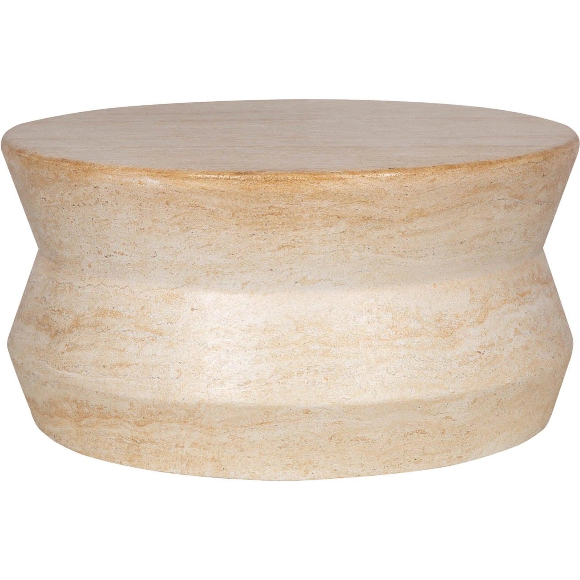 Zac Coffee Table by LH Imports in travertine and light travertine. Made from concrete in a unique style.