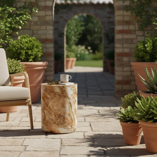 Geri Side Table by LH Imports. Made from concrete in a unique style.