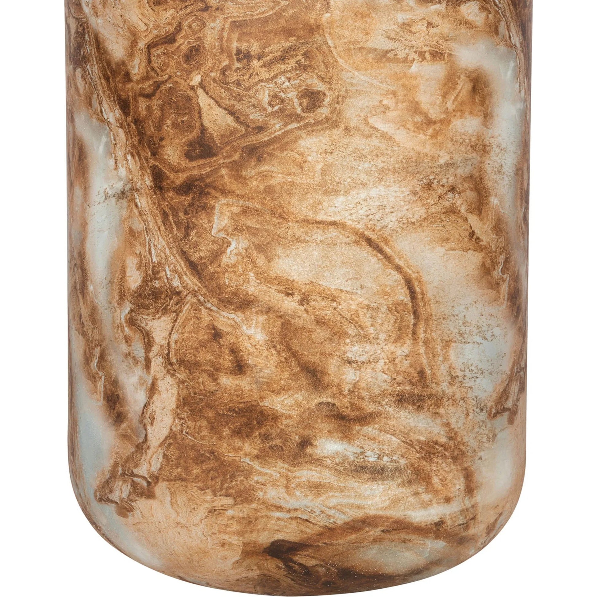 Geri Side Table by LH Imports in beige marble and marble pattern. Made from concrete in a unique style.