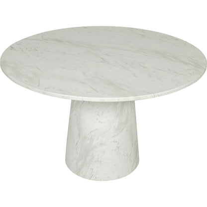 Dream Dining Table by LH Imports in white marble pattern. Made from concrete in a unique style.