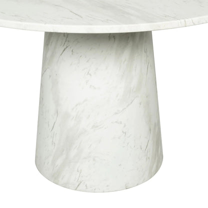 Dream Dining Table by LH Imports in white marble pattern. Made from concrete in a unique style.