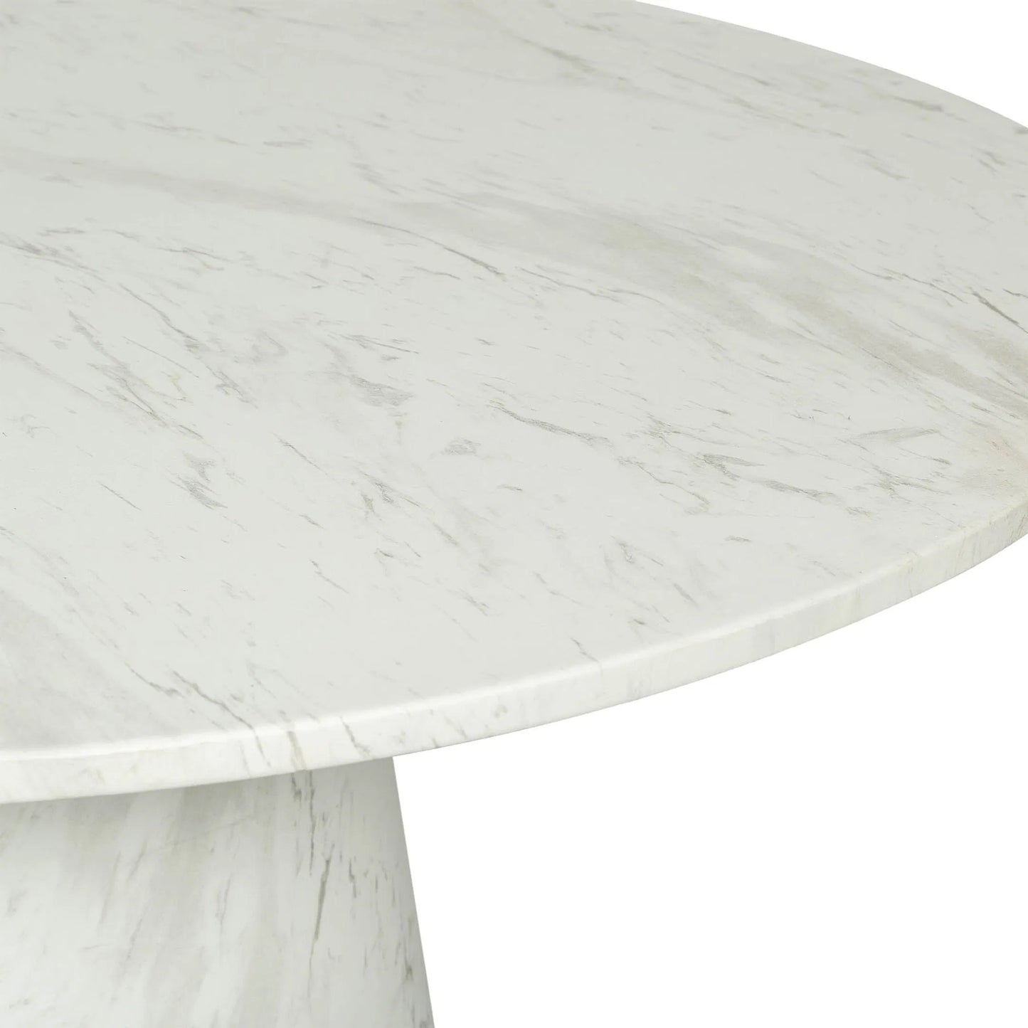 008 SI-2527576 | Closeup | Dream Dining Table by LH Imports in white marble pattern. Made from concrete in a unique style.