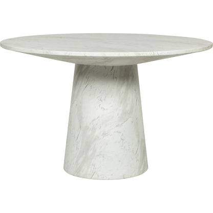 Dream Dining Table by LH Imports in white marble pattern. Made from concrete in a unique style.