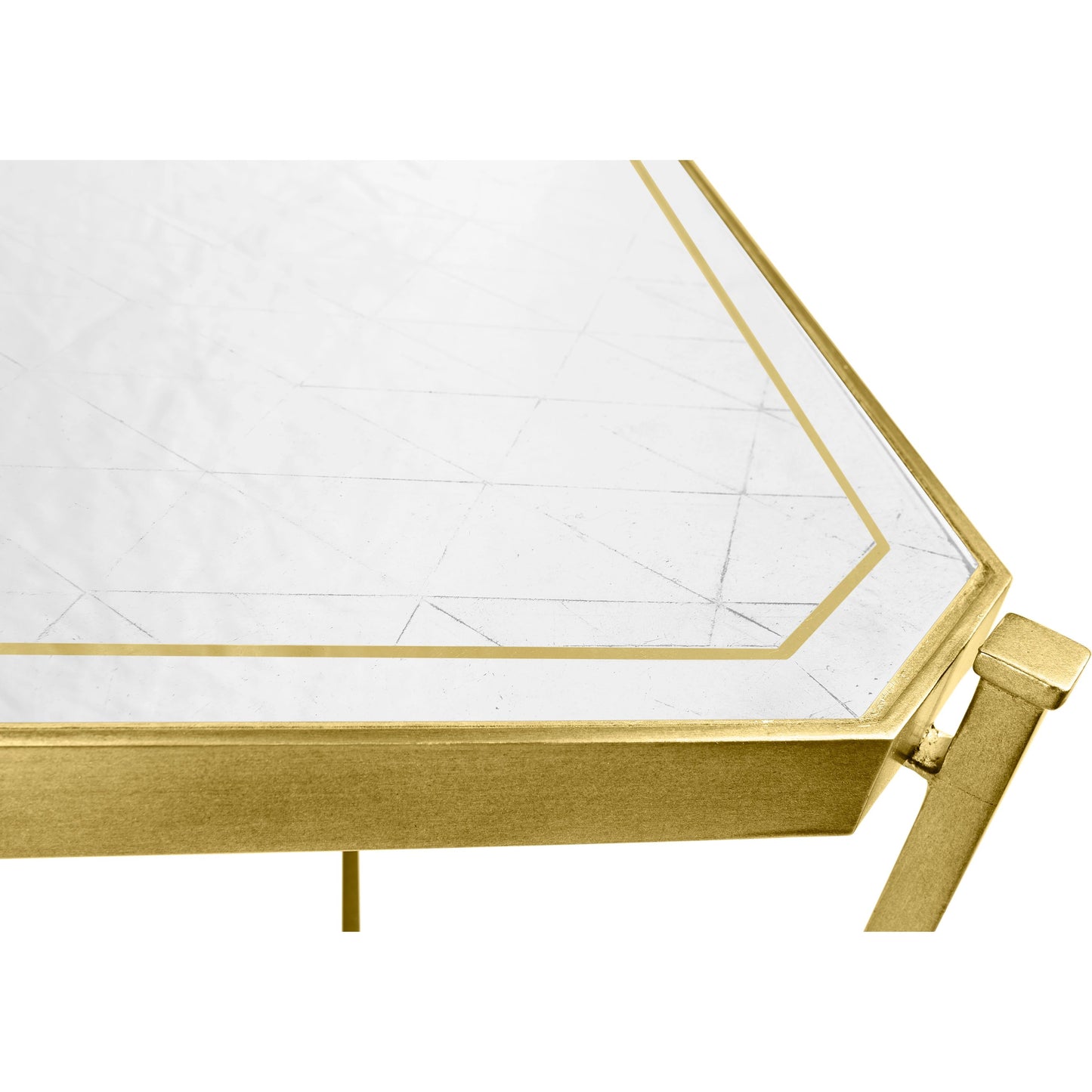 010 SR-847070 | Additional Silo | Luxe Cocktail Table by Jonathan Charles in gold and gilded iron. Made from iron in a modern style.