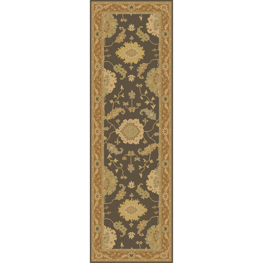 VTG-5234 Rug by Surya in charcoal, wheat, ivory, brown. Made from 100% new zealand wool in a unique style.