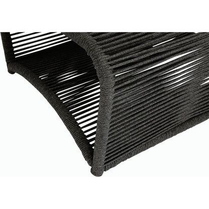 Milano Outdoor Armless Club Chair by Sunset West. Made from olefin rope in a coastal style.