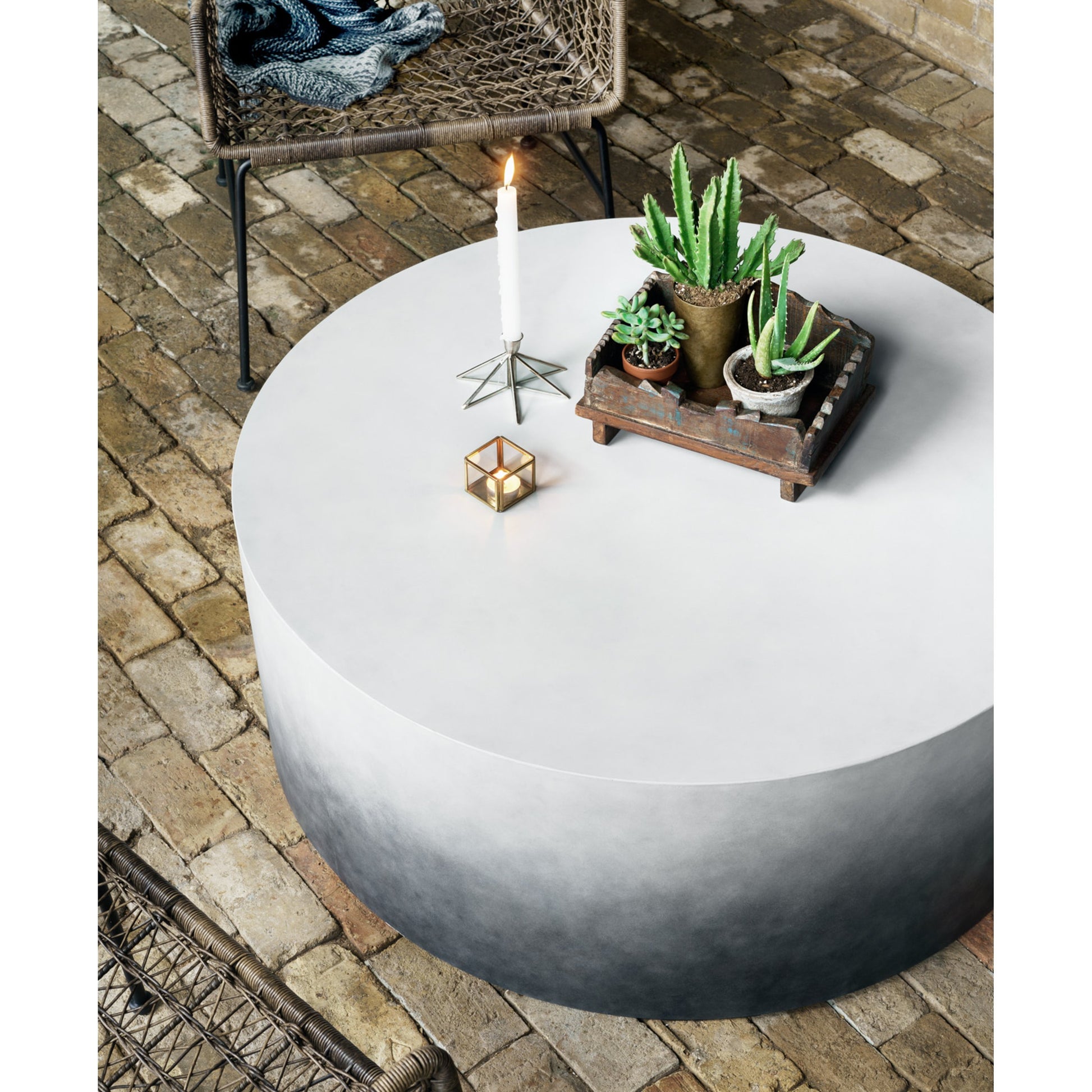 Sheridan Coffee Table by Four Hands. Made from concrete in a modern style.