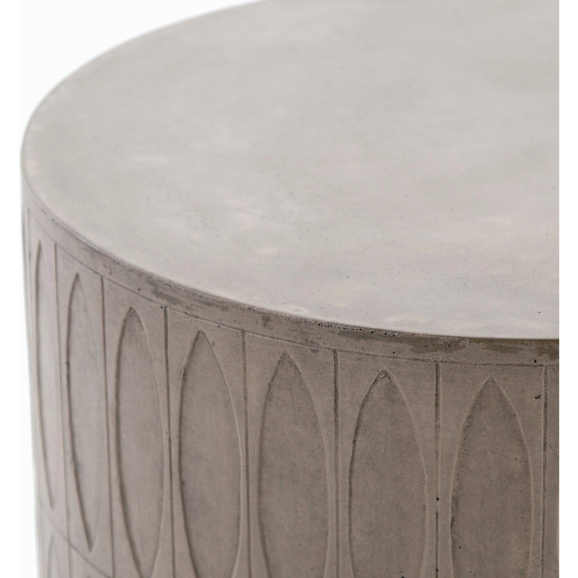 Colorado End Table by Four Hands in gray concrete. Made from unique in a eclectic & global style.