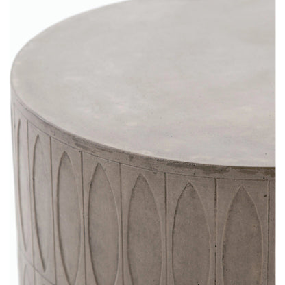 Colorado End Table by Four Hands in gray concrete. Made from unique in a eclectic & global style.