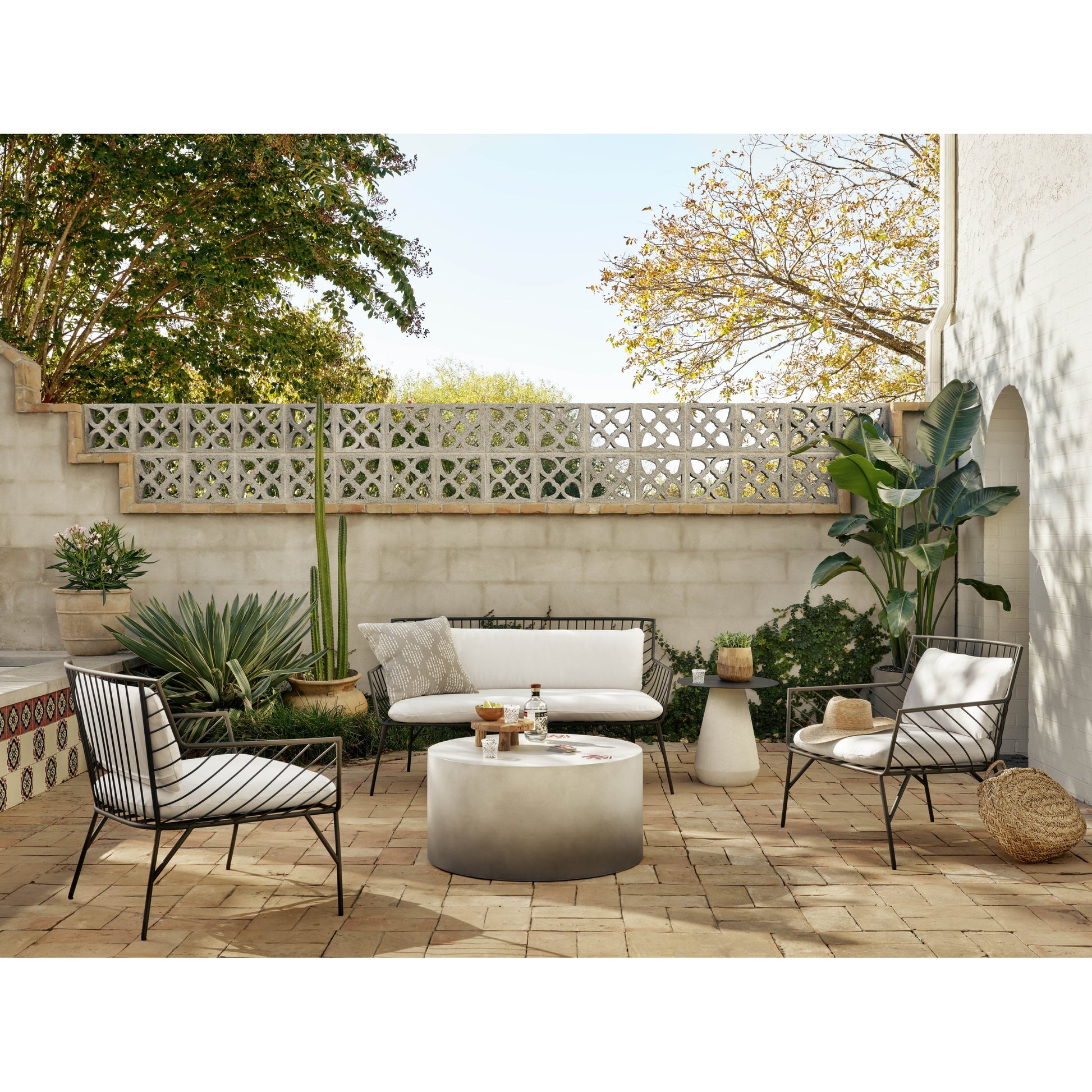 Sheridan Coffee Table by Four Hands. Made from concrete in a modern style.